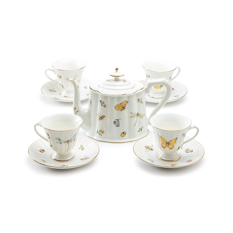 Summer Garden Fine Porcelain Tea Set