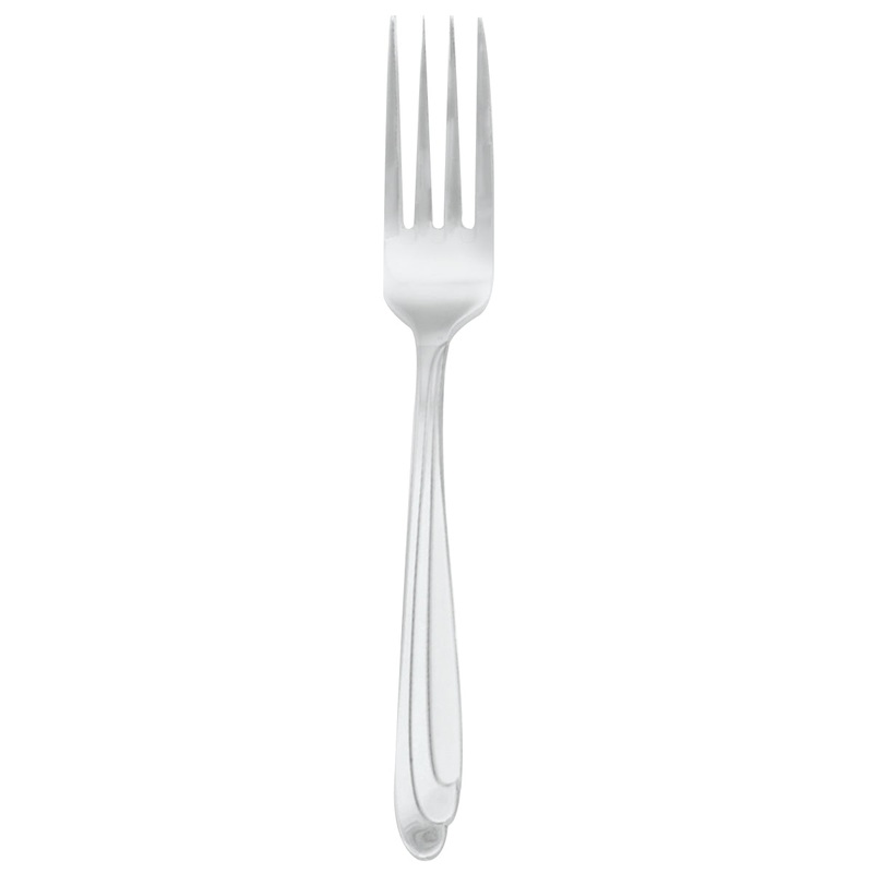 Walco 1905 Continuo 7 5/8″ 18/10 Stainless Steel Extra Heavy Weight Dinner Fork – 12/Pack