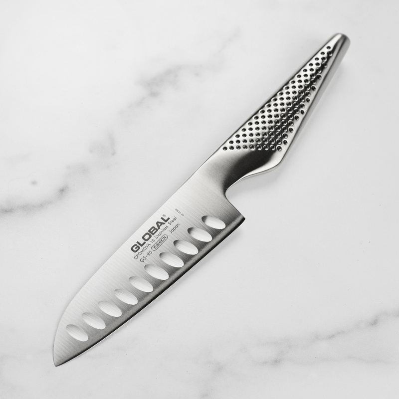 Global 5″ Hollow Edge Santoku Knife