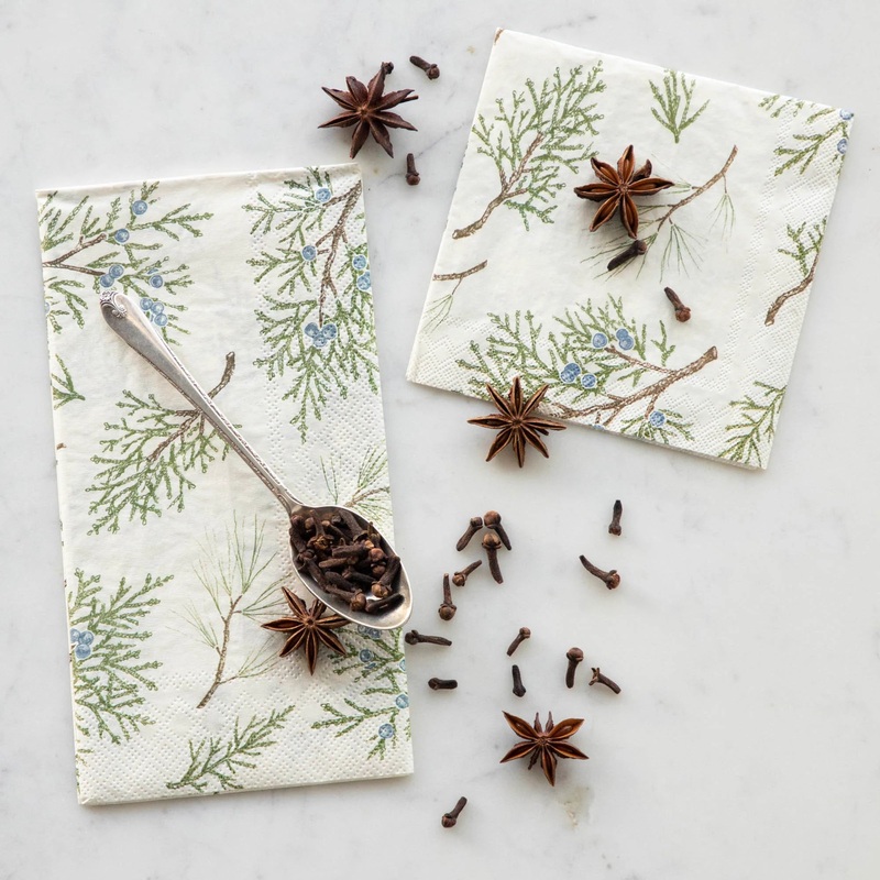 Hester & Cook Juniper Sprigs Cocktail Napkins