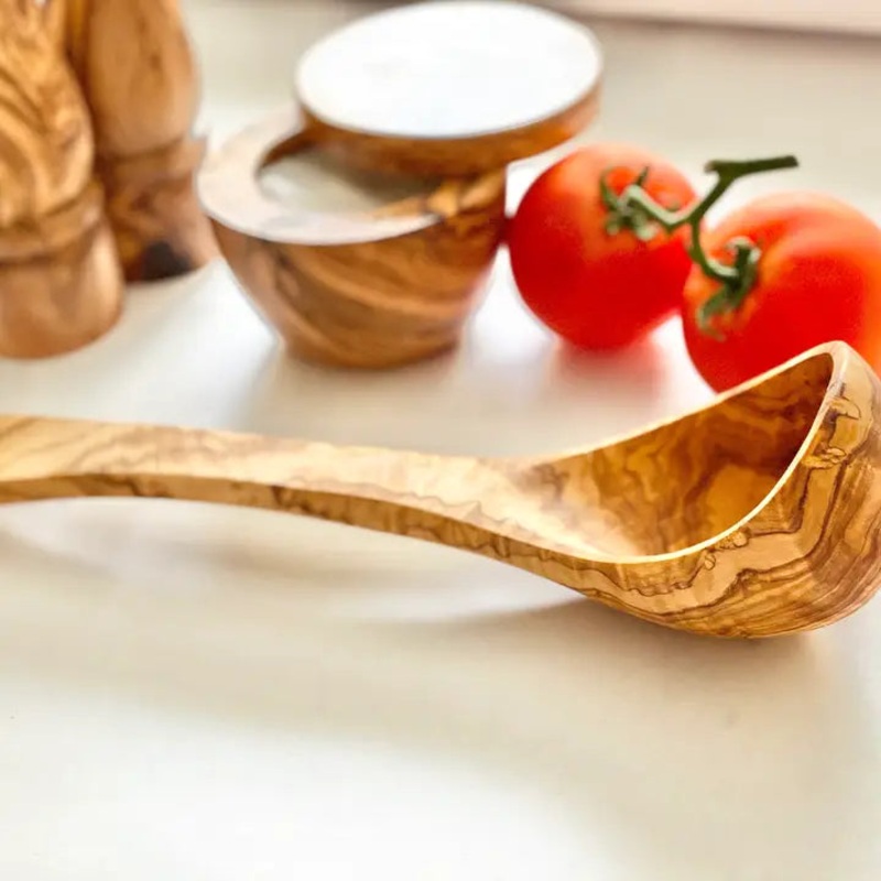 Natural Olivewood Olive Wood Ladle 12″