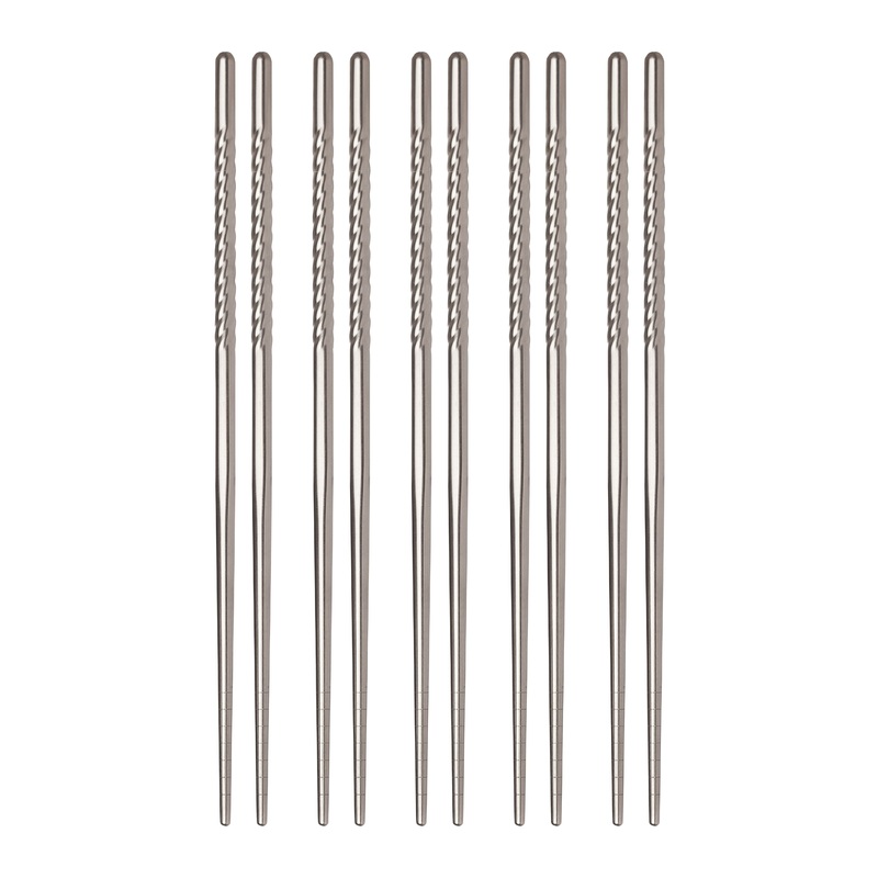Stainless Steel Chopsticks, set of 5