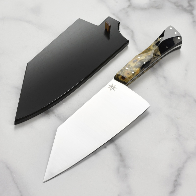 Town Cutler Desert Dawn 7.5″ Chopper with Saya