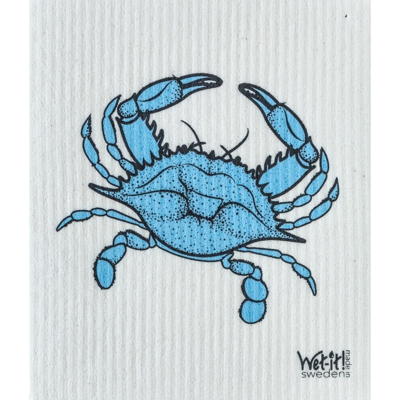 Wet-it! Swedish Dishcloth – Blue Crab