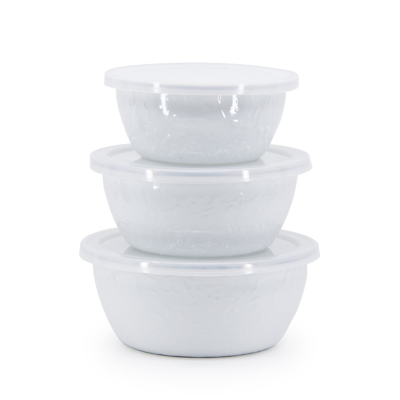 White Solid Nesting Bowls