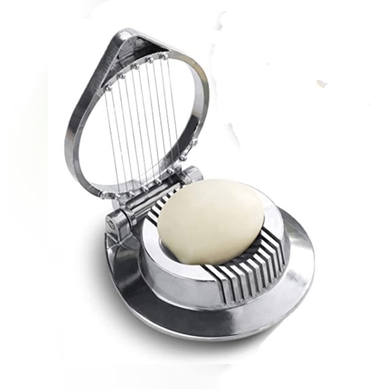 Aluminum Round Egg Slicer 4-3/4″ x 4-1/4″ x 1″ – Multipurpose Heavy Duty Egg Slicer Egg Cutter for Hard Boiled Eggs Strawberry Slicer Egg Dicer Soft Fruit Mushroom