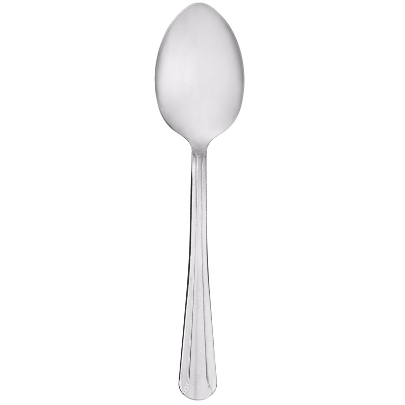 Choice Dominion 7 5/8″ 18/0 Stainless Steel Tablespoon / Serving Spoon – 12/Pack