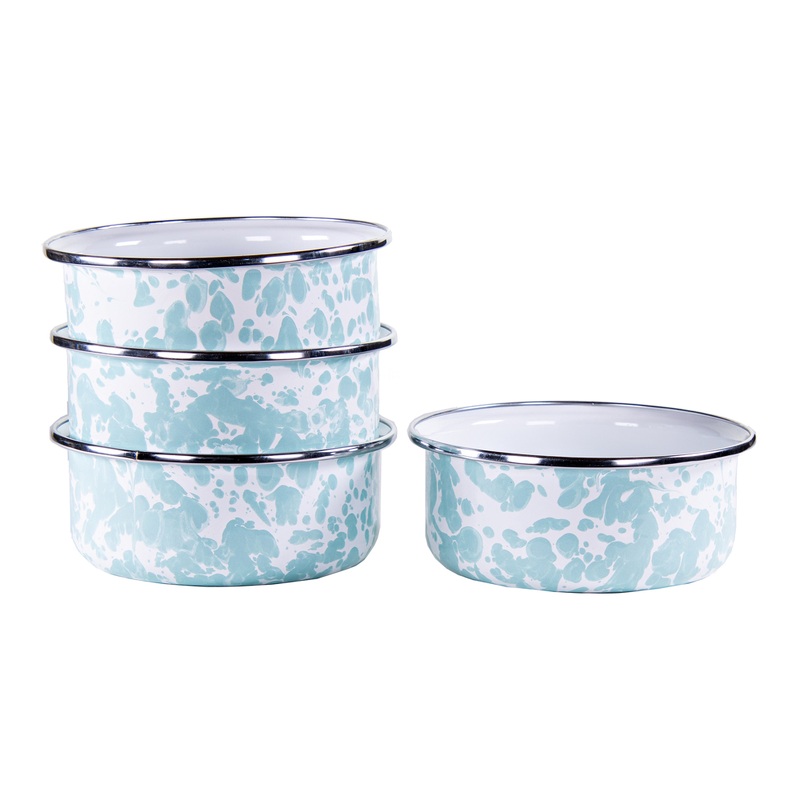 Sea Glass Swirl 14oz Soup Bowls – Set of 4