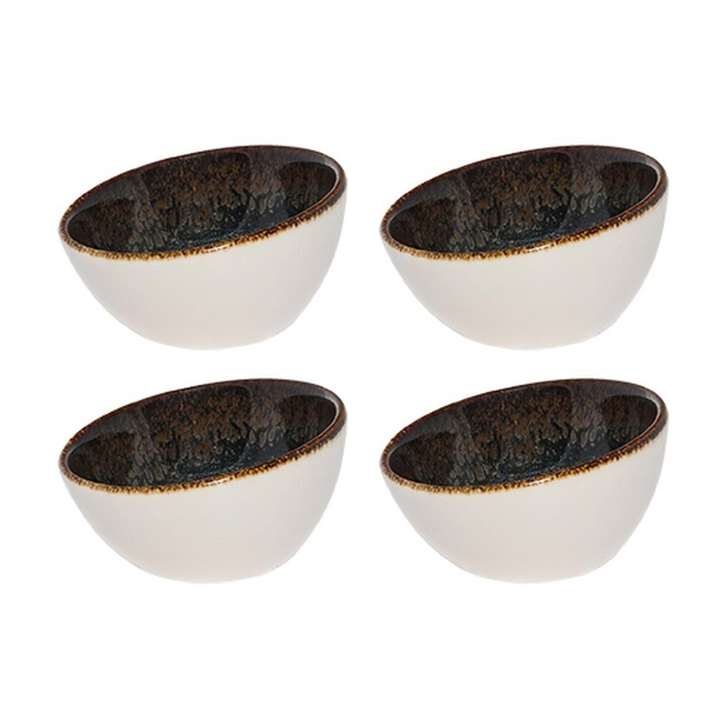 Tierra dia.3.25″ h:1.75″ 2 oz. Round Brown Porcelain Ramekin (Set of 4)