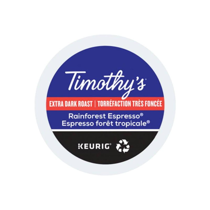 Timothy’s Rainforest Espresso K-Cup Recyclable Pods (Case of 96)