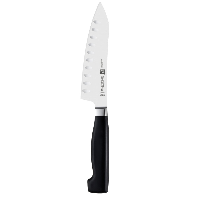 Zwilling J.A. Henckels Four Star 5″ Hollow Edge Rocking Santoku Knife