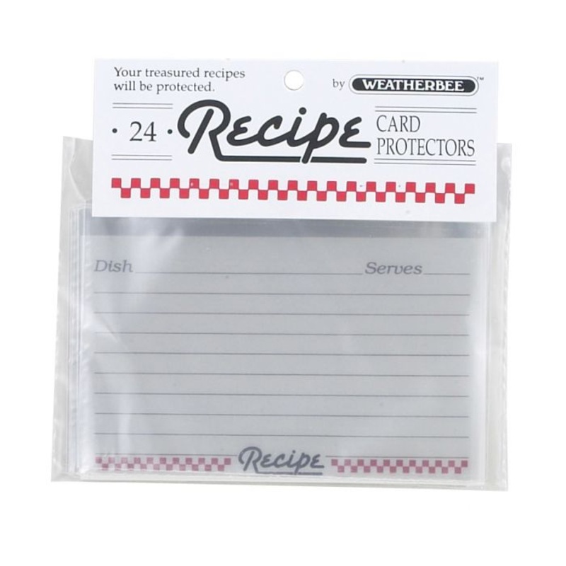 Recipe Card Protectors, 3×5, Set of 24