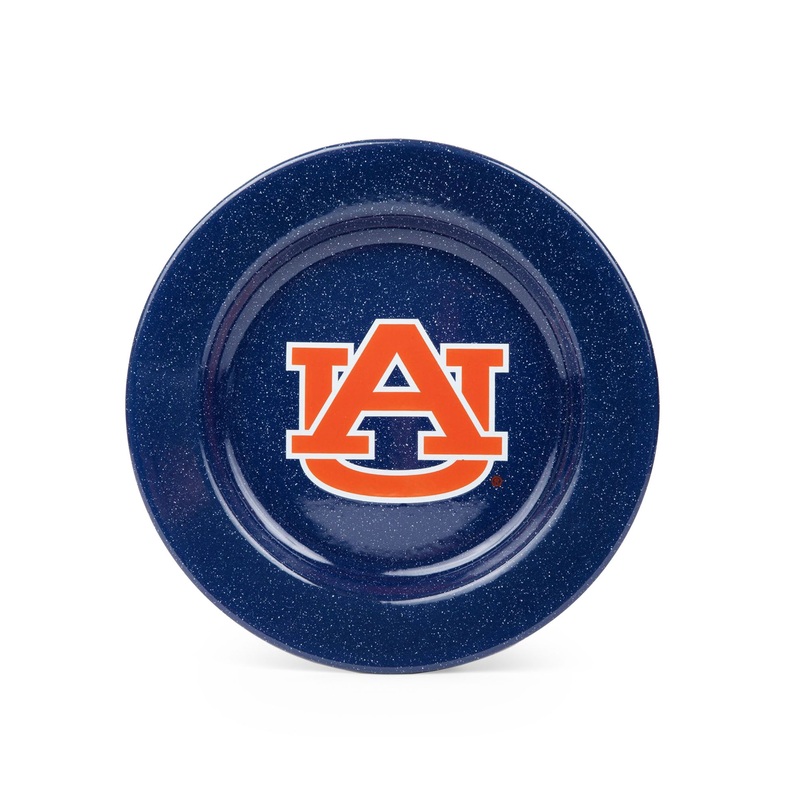 Auburn Enamelware Dinner Plates, Navy Speckle, Set of 4