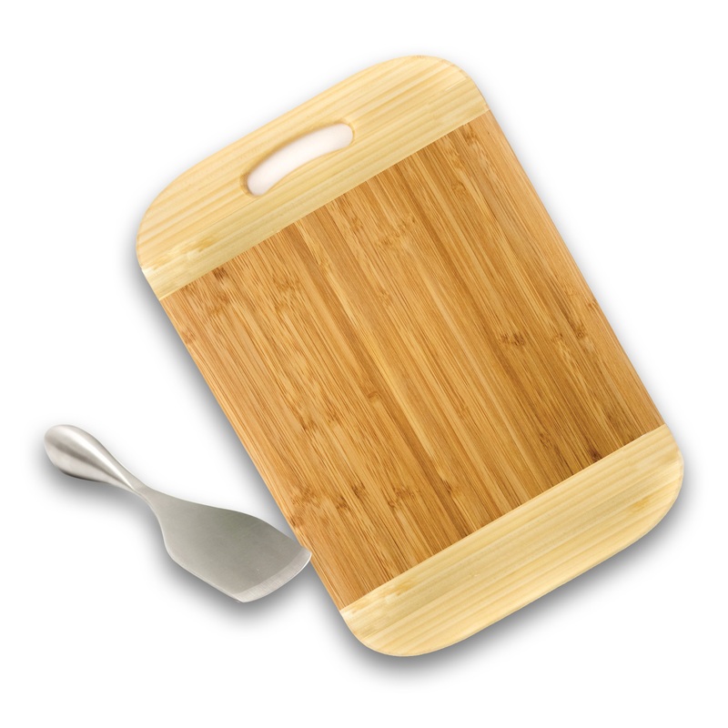 BergHOFF Aaron Probyn 2pc Cheese Knife and Bamboo Board Set, Two-Toned