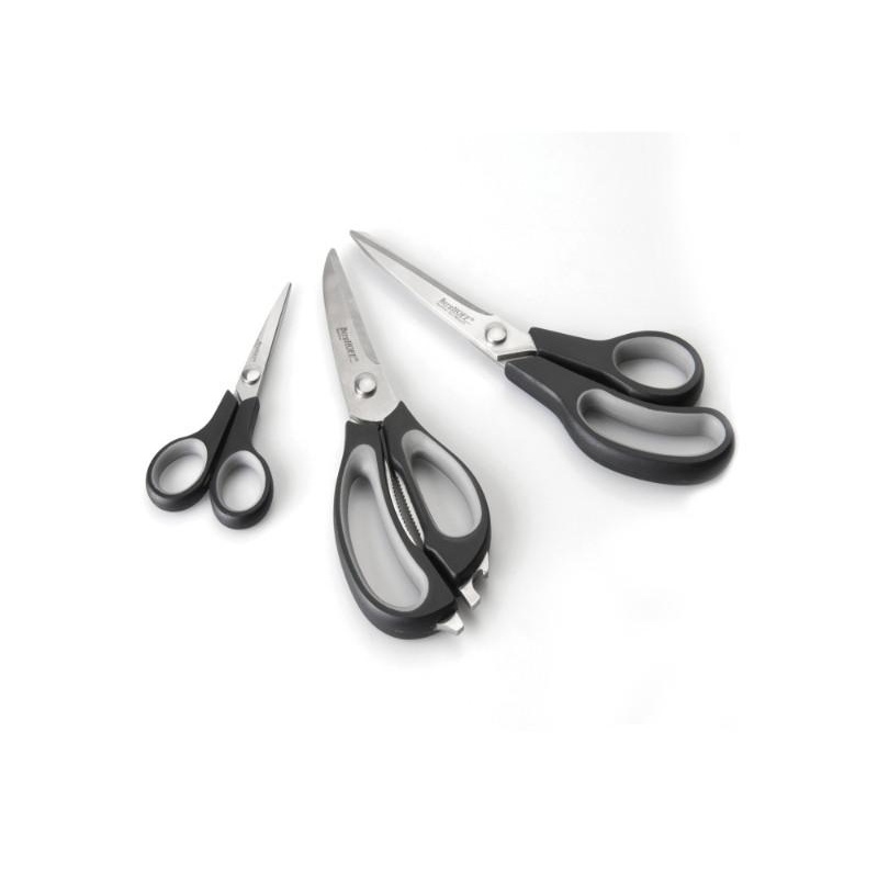 BergHOFF Essentials 3Pc Stainless Steel Kitchen Scissor Set, Black
