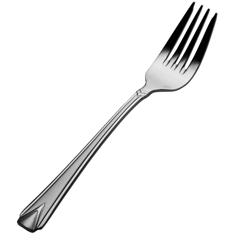 Bon Chef S1307 Gothic 7 5/16″ 18/10 Stainless Steel Salad / Dessert Fork – 12/Pack