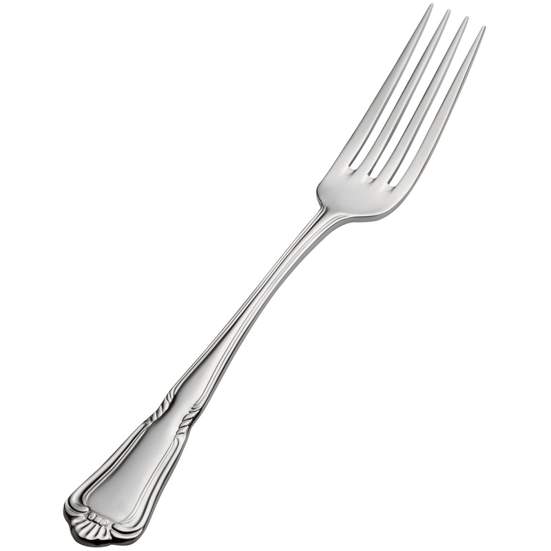 Bon Chef S1506 Sorento 8 9/16″ 18/10 Stainless Steel Extra Heavy Weight European Dinner Fork – 12/Pack