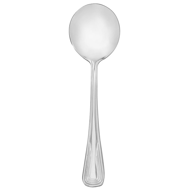 Walco 8812 Imagination 6 1/4″ 18/0 Stainless Steel Heavy Weight Bouillon Spoon – 12/Pack