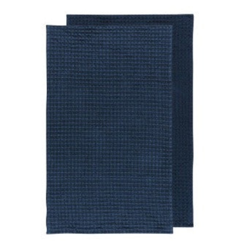 Dishtowel – Waffle Navy, Set of 2