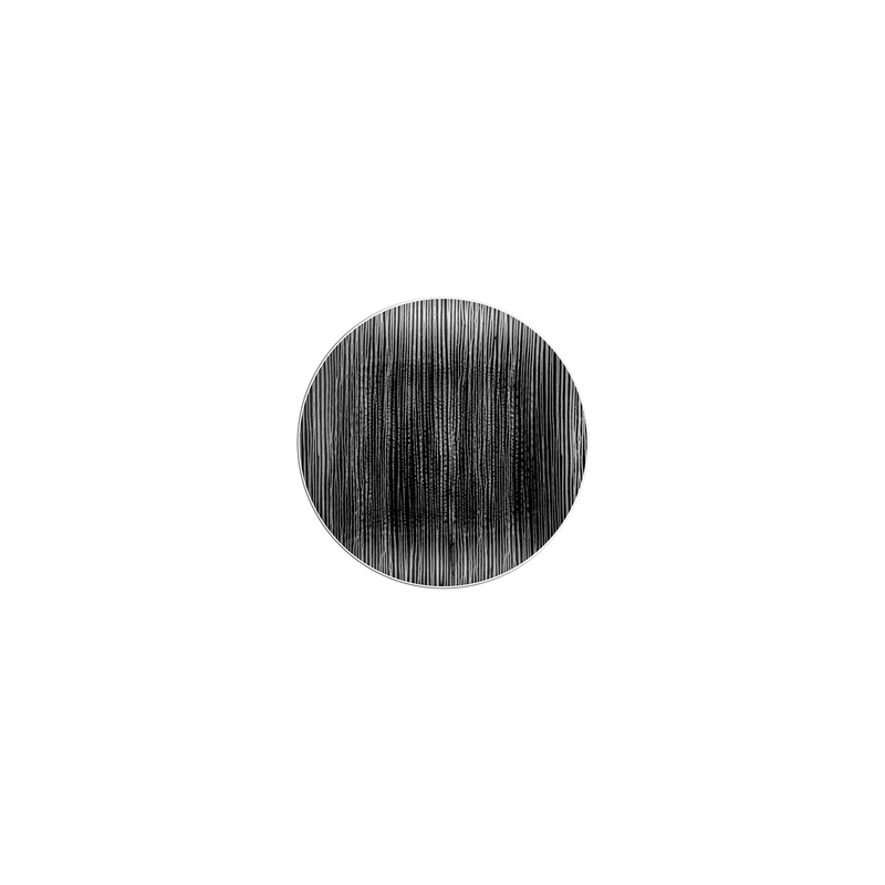 Glass Dinnerware dia.7.5″ Round Black Glass Plate (Set of 2)
