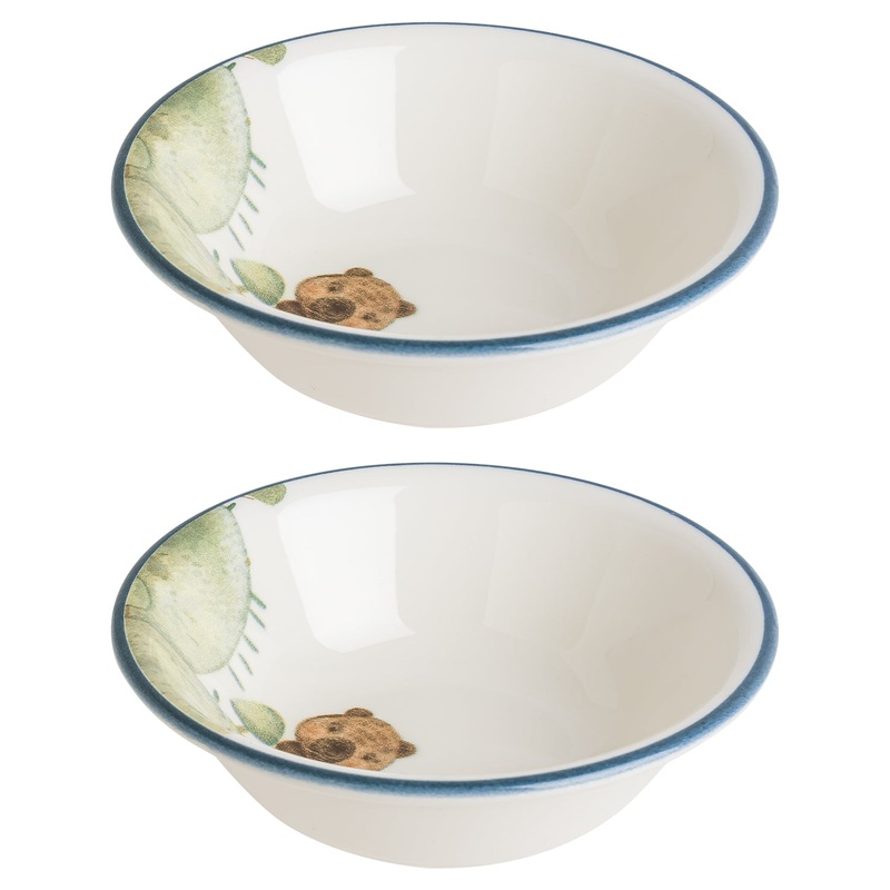 Minimeals dia.6.25″ h:2″ 13 oz. Round Decorated Porcelain Bowl (Set of 2)