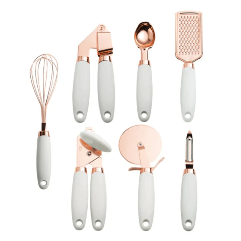 Rose Gold Gadget Set (7 Piece Set) – White