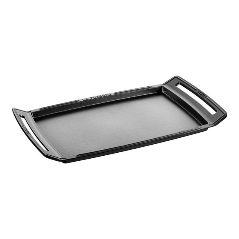 STAUB CAST IRON –  18.25 inch x 9.5-inch, Double Burner Griddle / Plancha