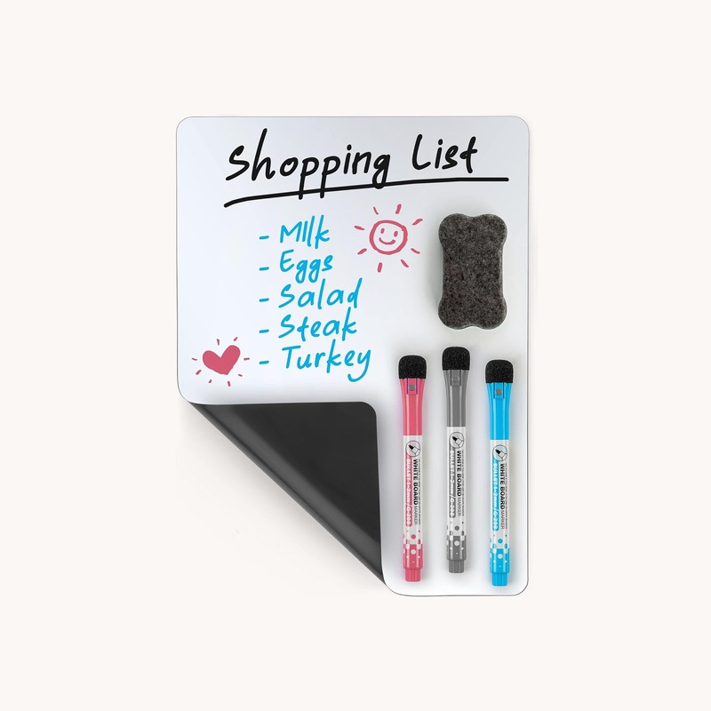 Zulay Kitchen 12×8″ Magnetic Whiteboard for Fridge