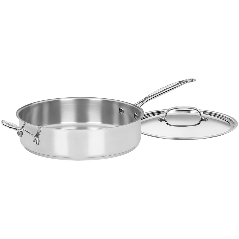 Cuisinart Chef’s Classic Stainless 5.5 Qt. Saut Pan w/Helper Handle & Cover