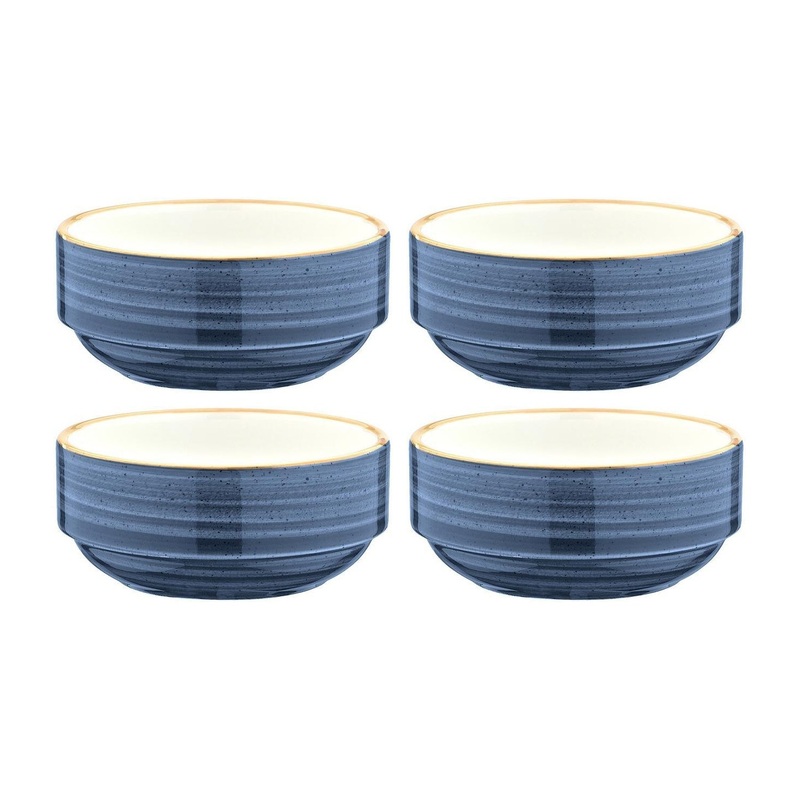Dusk dia.3″ h:1.5″ 4 oz. Round Blue Porcelain Ramekin (Set of 4)