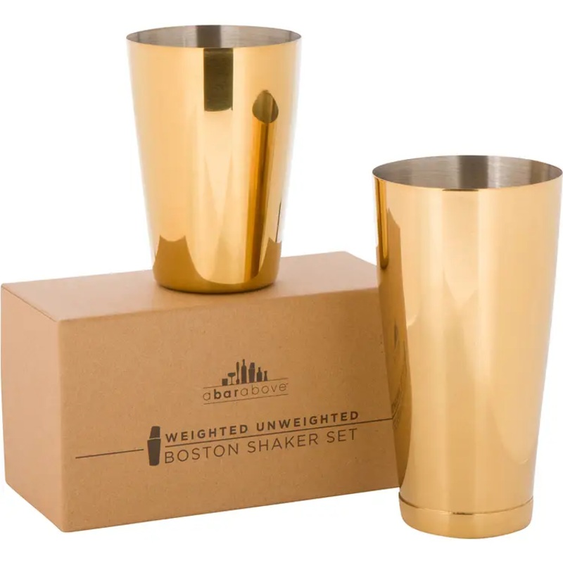 Gold Boston Shaker – Weighted/Unweighted