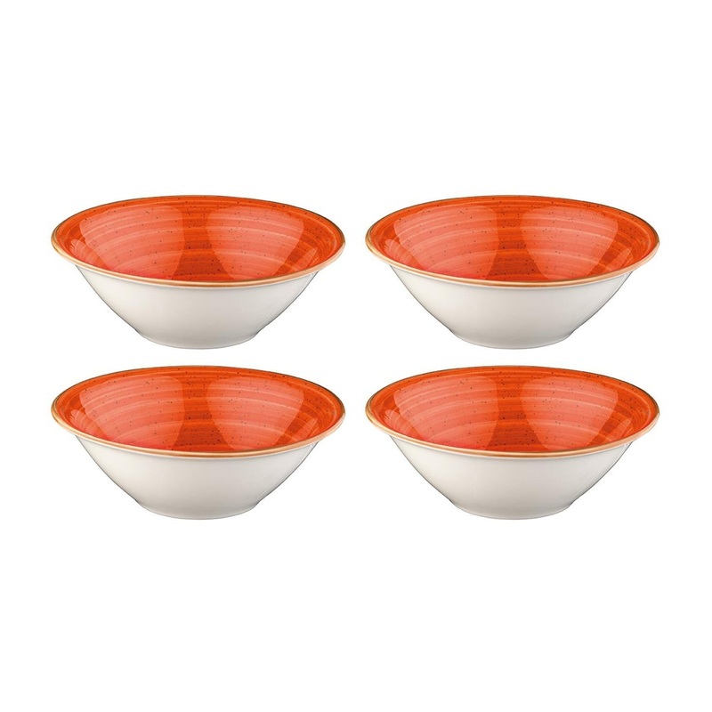 Terracota dia.6.25″ h:2″ 13 oz. Round Terracotta Porcelain Bowl (Set of 4)