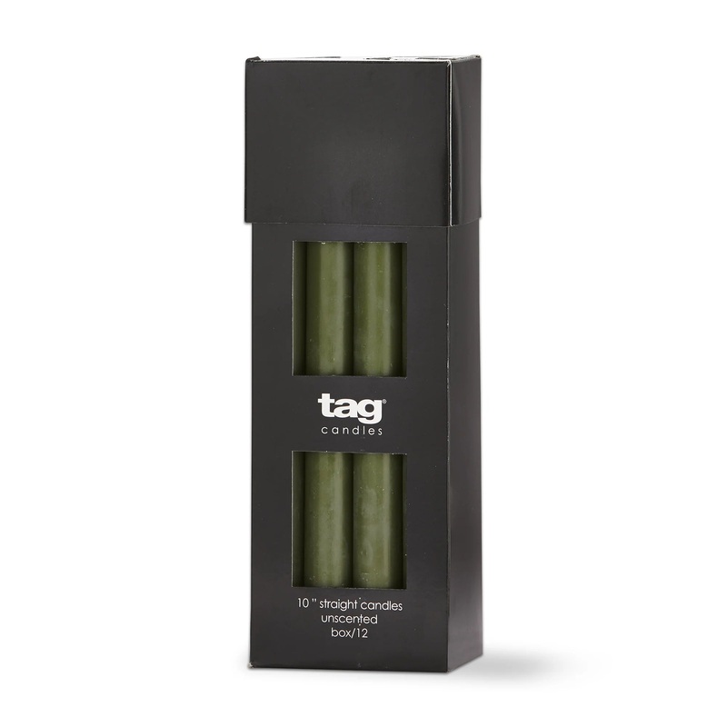 Color Studio 10″ Straight Candle – Olive