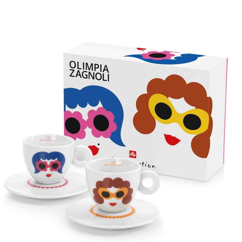 illy Art Collection Olimpia Zagnoli Cappuccino Cups – Set of 2
