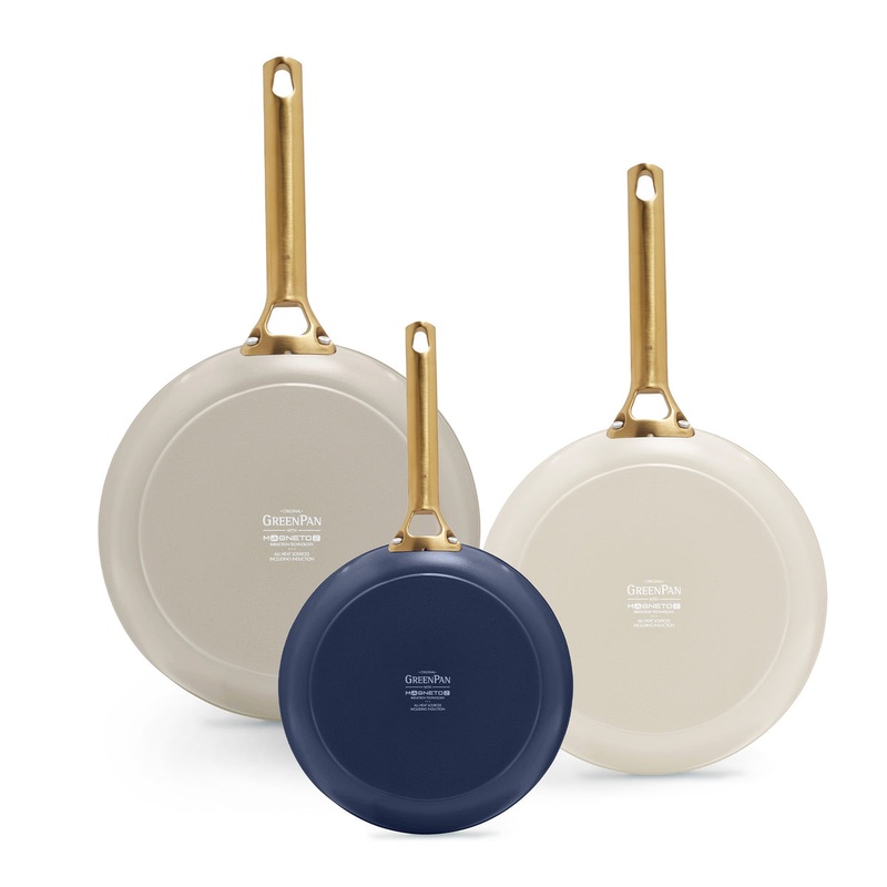 Reserve Ceramic Nonstick 8″, 10″ and 12″ Frypan Set | Multicolor