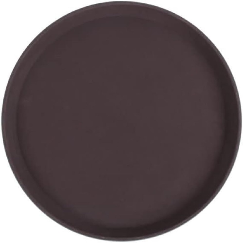 Serving Tray Fiberglass Set of 2- Non Slip Surface Service Trays Round Tray Plastic Food Meals Server Tray for Home Kitchen Restaurant Cafeteria Bar Hotel