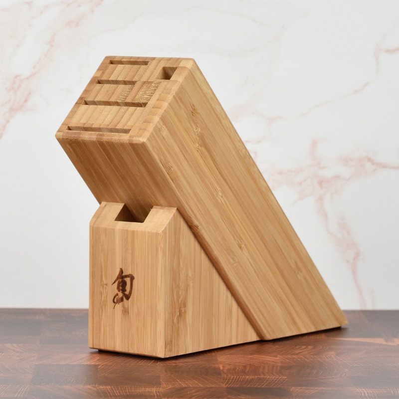 Shun 6 Slot Slimline Bamboo Knife Block