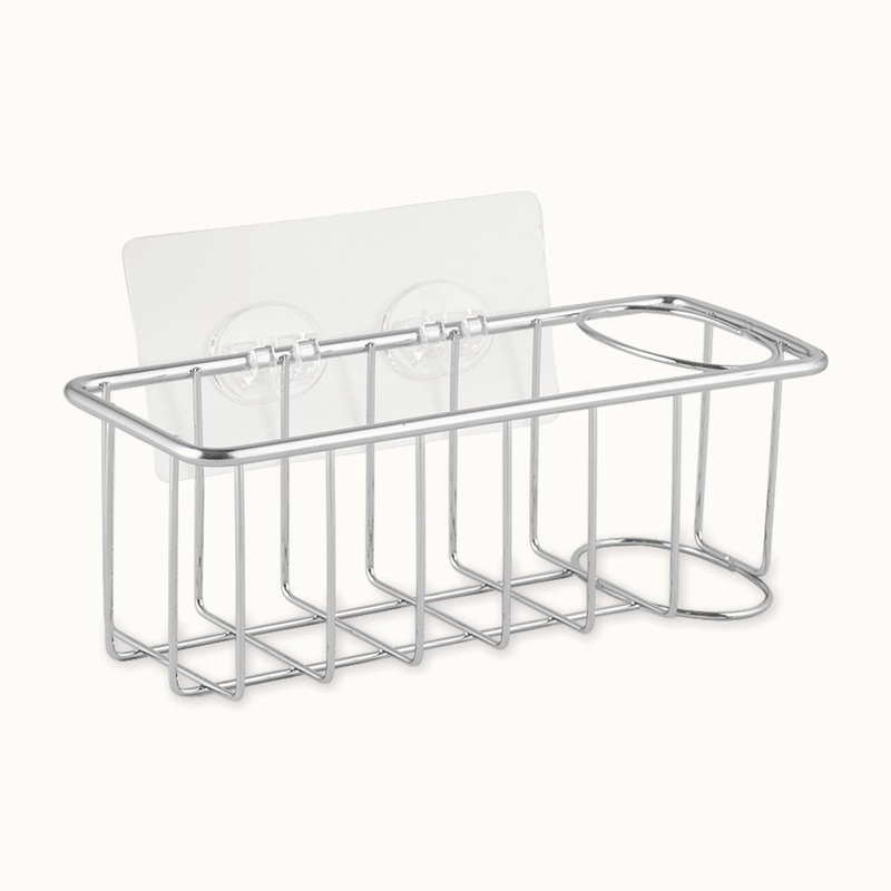 Solid 2-in-1 Stainless Steel Sponge Holder Sink Caddy