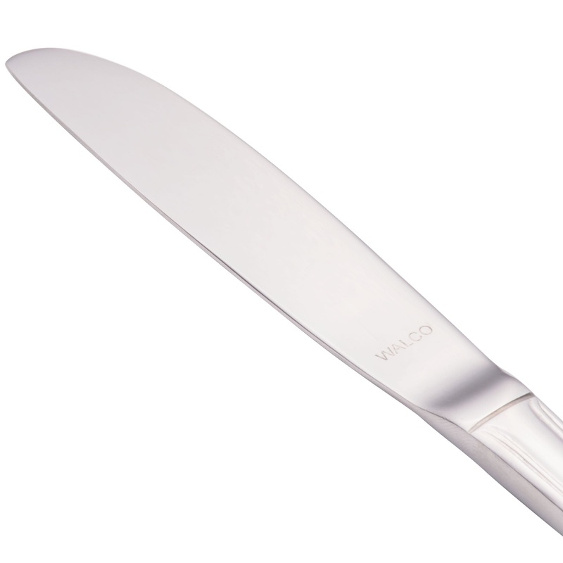 Walco 9611 Ultra 7″ 18/10 Stainless Steel Extra Heavy Weight Solid Handle Butter Knife – 12/Pack