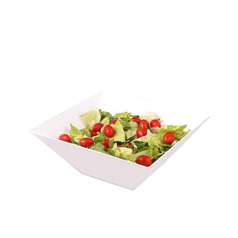 White Square Plastic Serving Bowls (4 qt.)