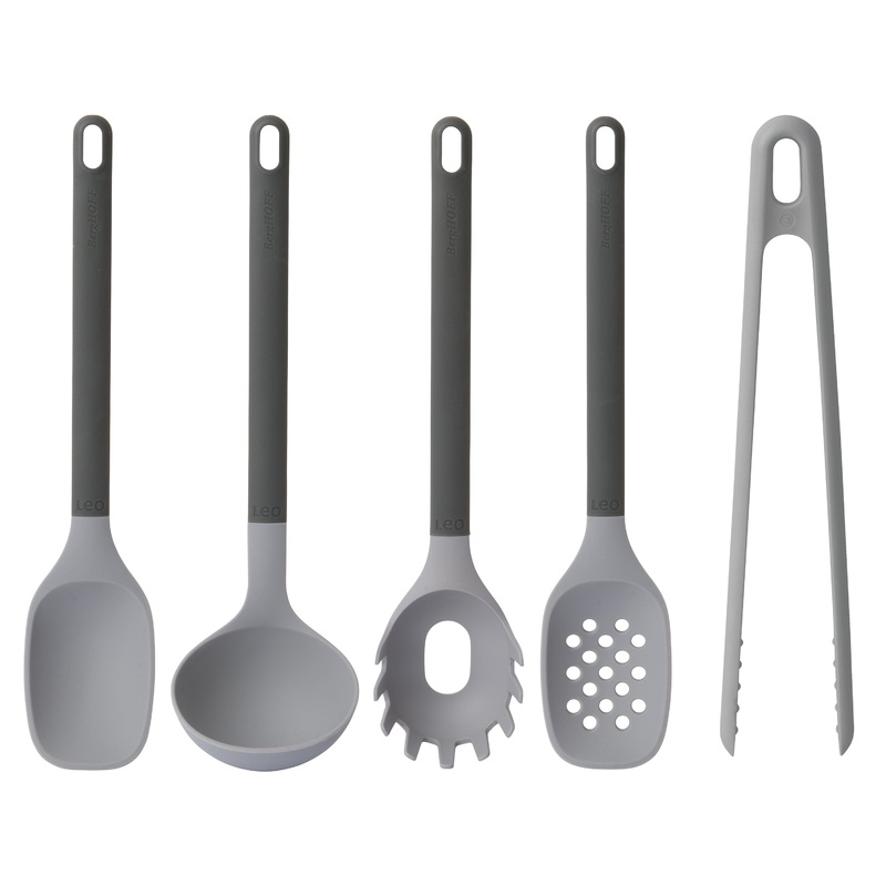 BergHOFF Leo 5Pc Nonstick Silicone Utensil Set, Grey