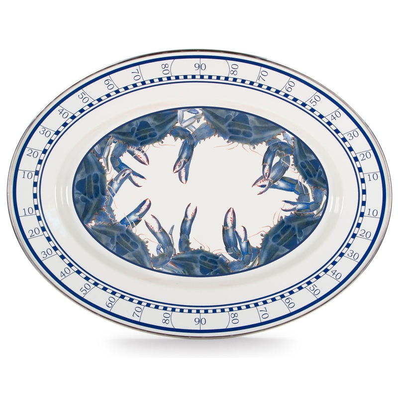 Blue Crab Oval Platter