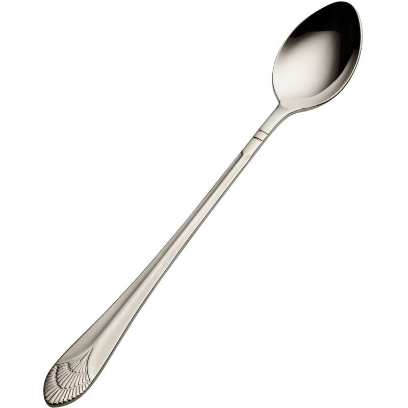 Bon Chef S1702 Nile 7 3/4″ 18/10 Stainless Steel Iced Tea Spoon – 12/Pack