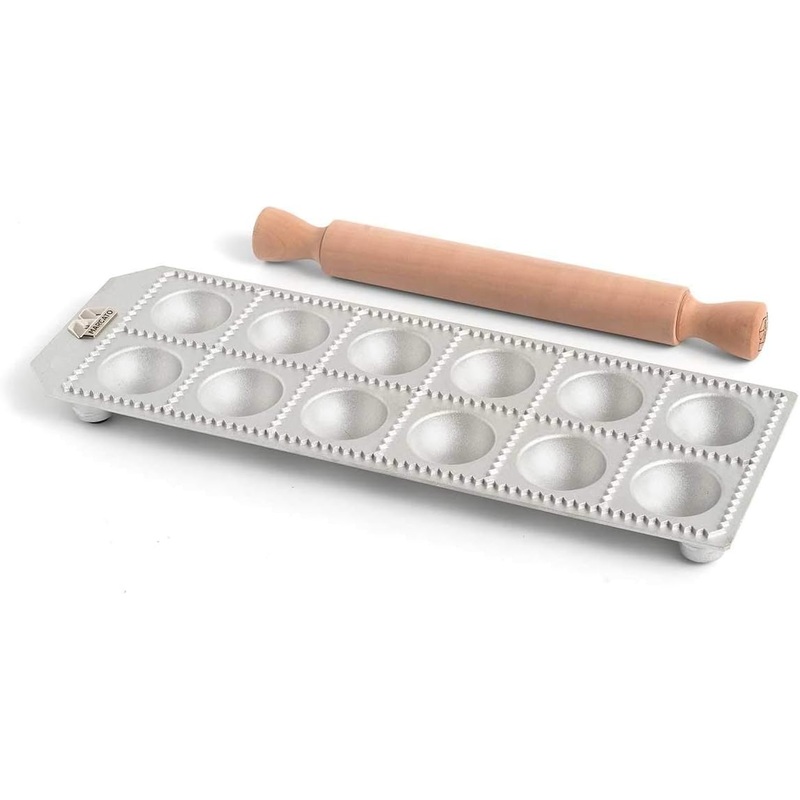 Ravioli Mold by Marcato, Made in Italy, Makes 12 Round Raviolis, 2-Inch