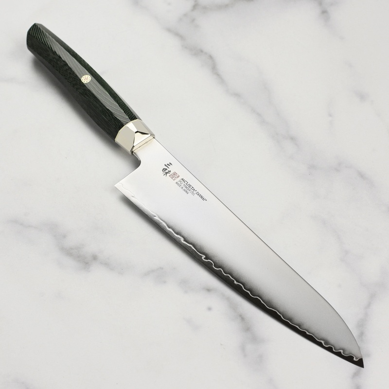 Zanmai Revolution SG2 8.25″ Gyuto with Green Micarta Handle