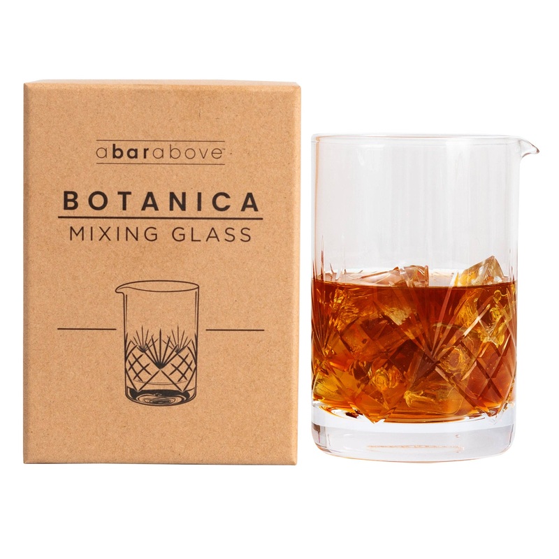 Craft Cocktail Mixing Glass, Botanica Print