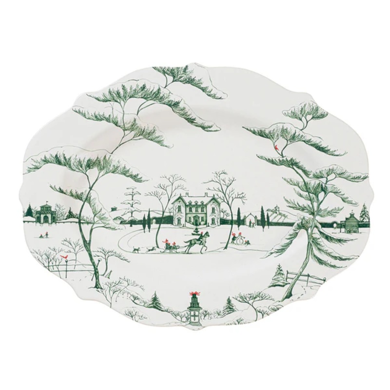 Juliska Country Estate Winter Frolic 18″ Platter – Evergreen