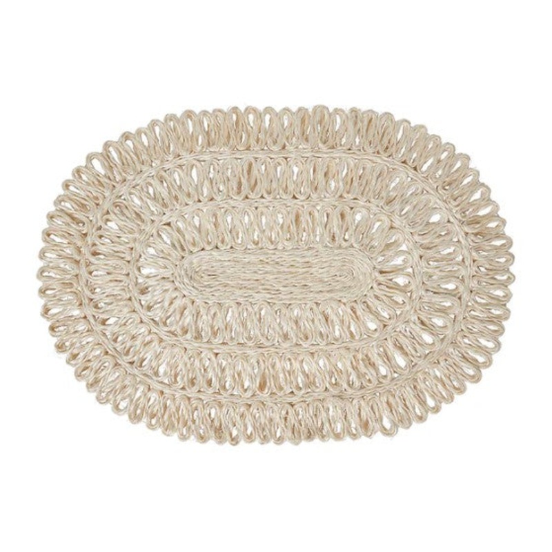 Juliska Straw Loop Oval Placemat – Whitewash