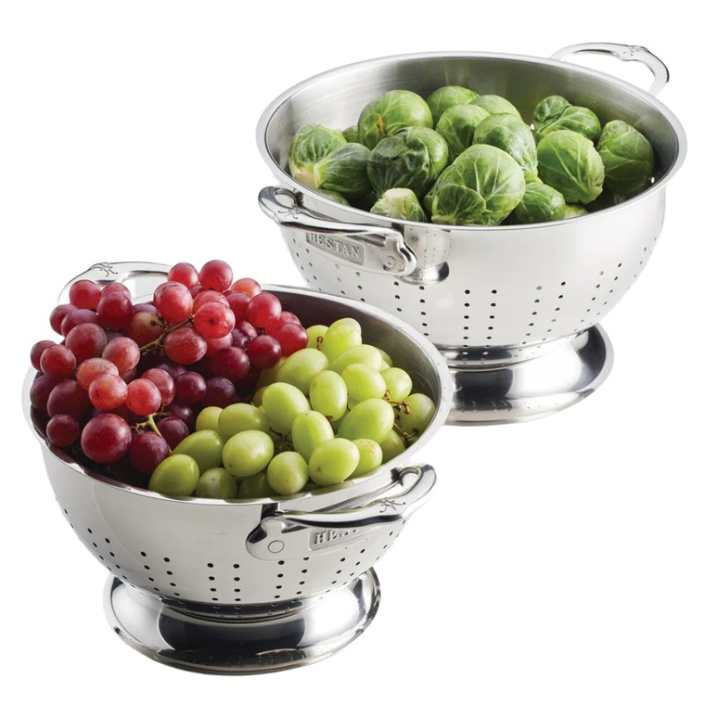 Set/2 Stainless Steel Colanders, 3 QT & 5 QT