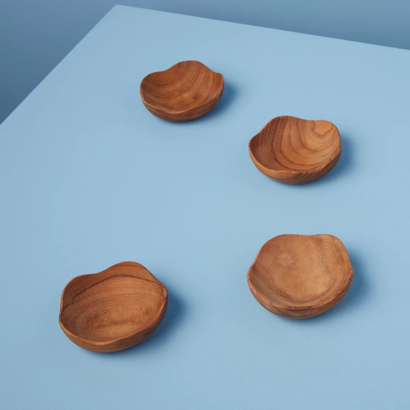 Teak Wavy Bowl